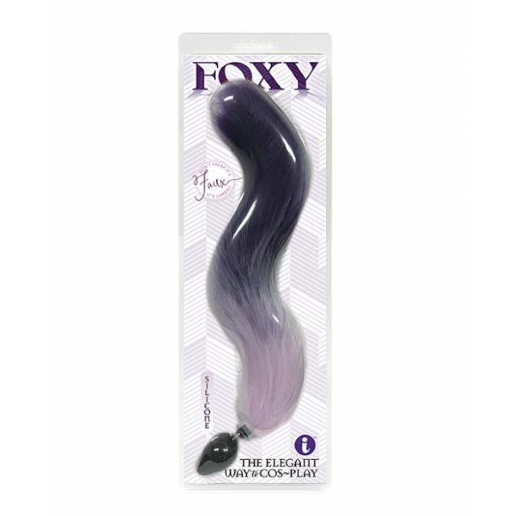 Foxy Tail Silicone Butt Plug - Purple