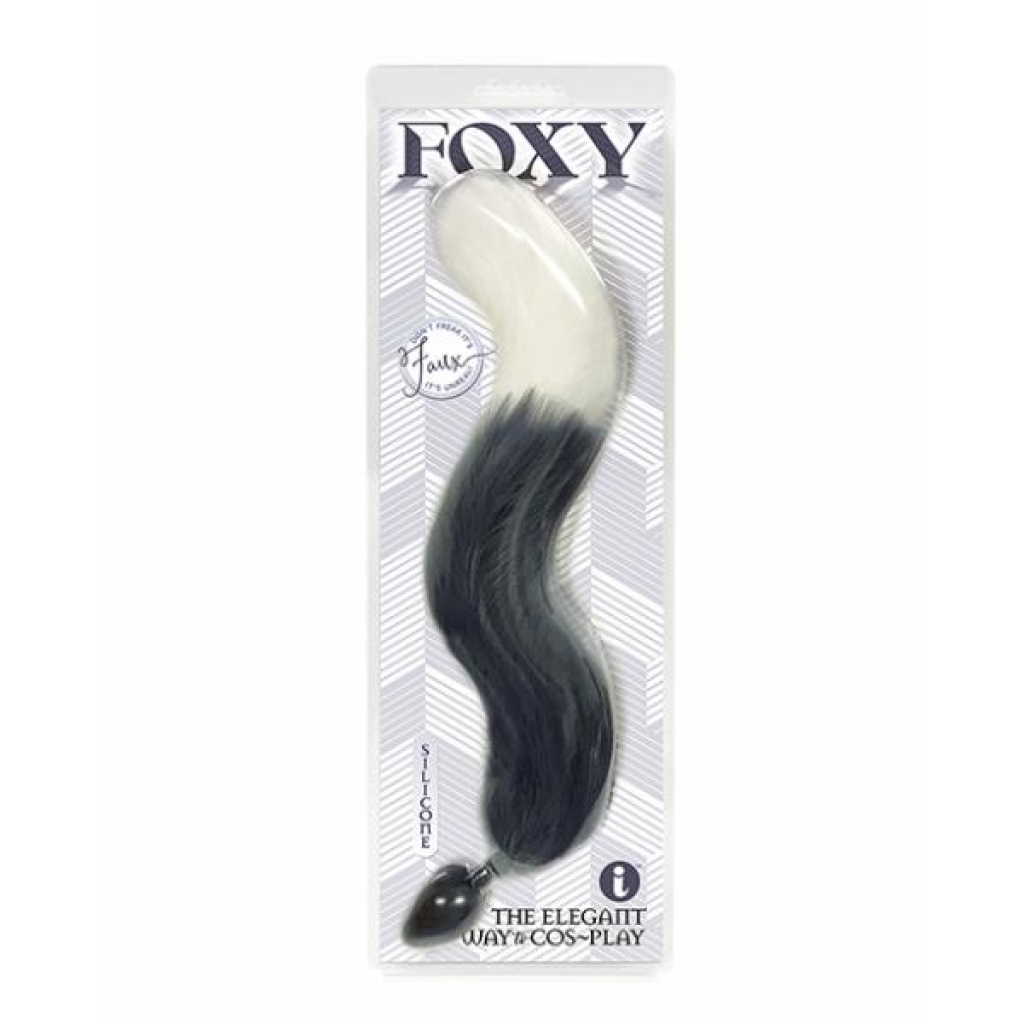 Foxy Tail Silicone Butt Plug - Grey