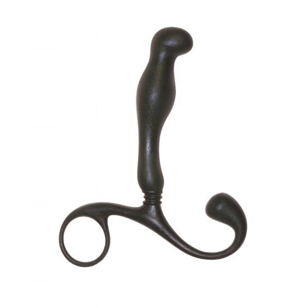 P Zone Prostate Massager with Extra Reach Black - Prostate Massagers