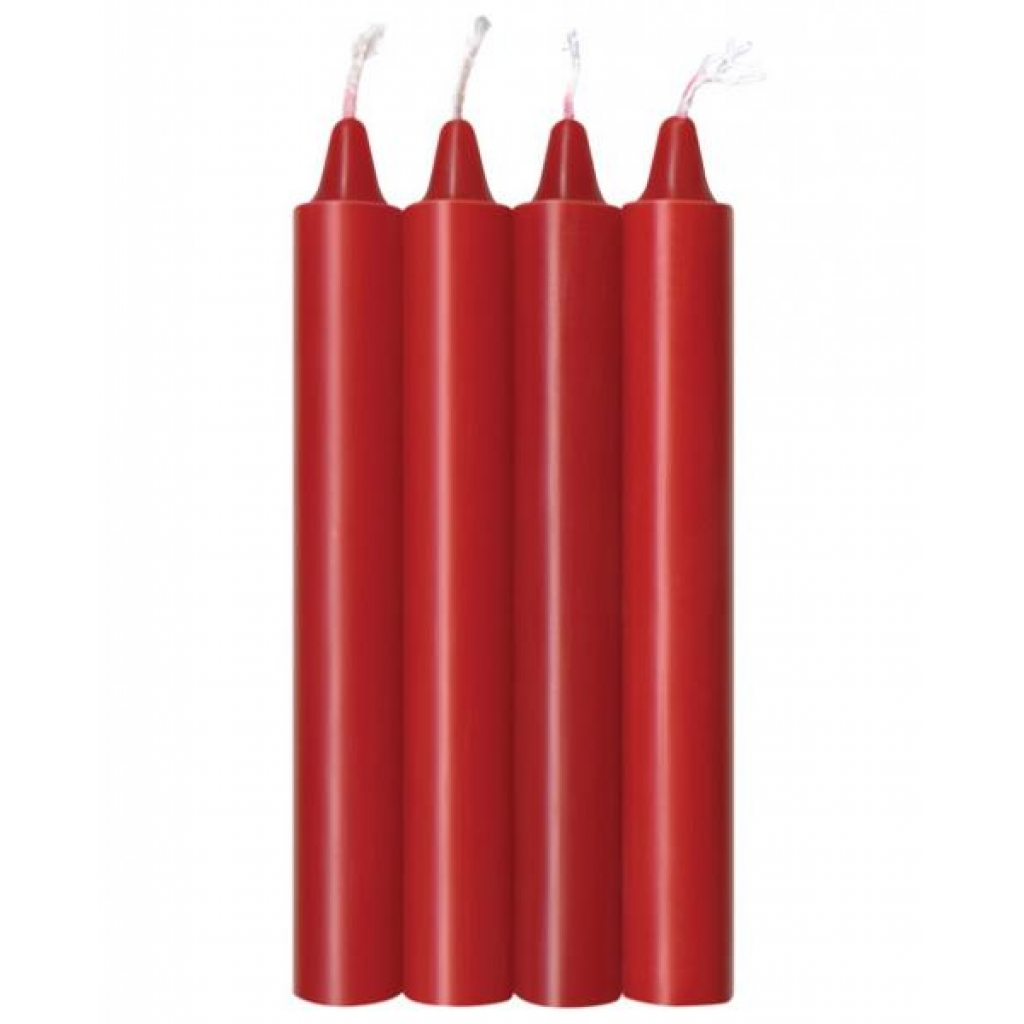 Make Me Melt Sensual Warm Drip Candles 4 Pack Red - Massage Candles