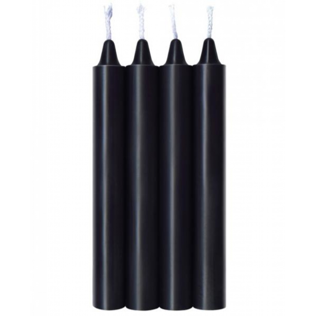 Make Me Melt Sensual Warm Drip Candles 4 Pack Black - Massage Candles