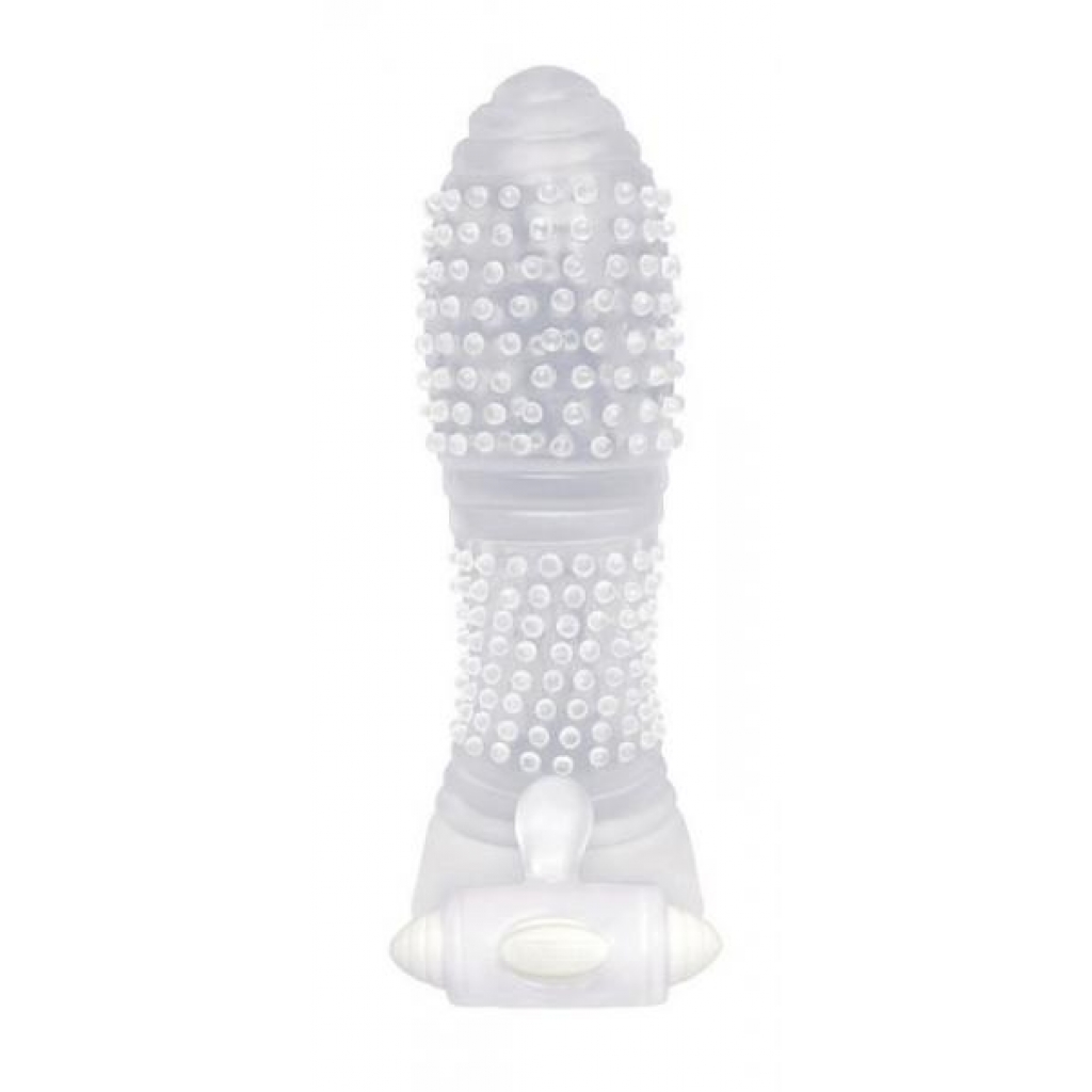 The Nines Vibrating Sextenders Nubbed Clear - Penis Sleeves & Enhancers