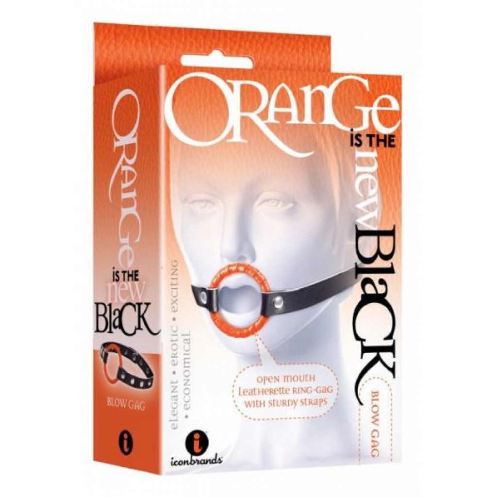 9's Black Blow Gag Open Mouth - Ball Gags