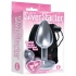 Silver Starter Heart Bejeweled Steel Plug - Pink