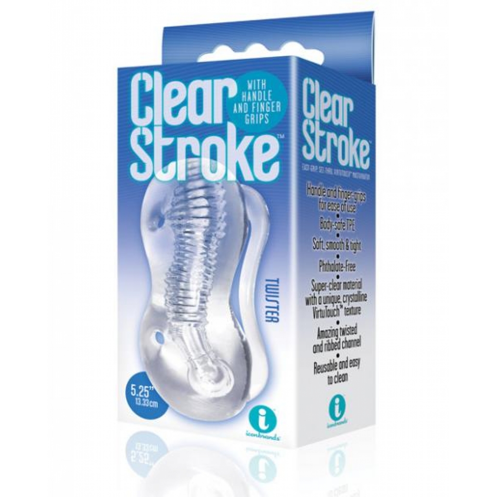 The 9s Clear Stroke Twister Masturbator - Pocket Pussies