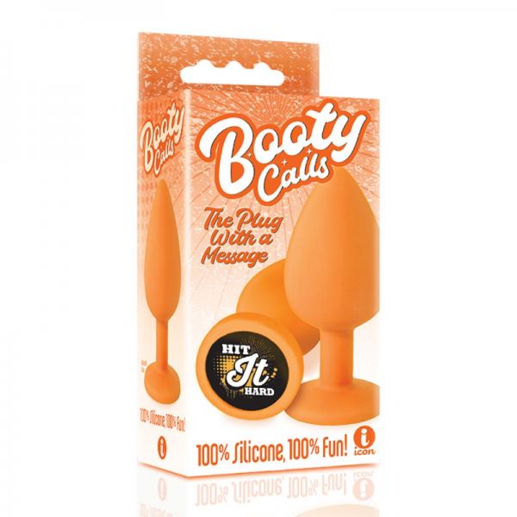 The 9's Booty Call Silicone Butt Plug Orange Hit It Hard - Anal Plugs