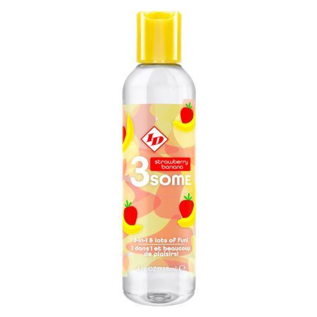 Id 3some Strawberry Banana 4 Oz - Lubricants