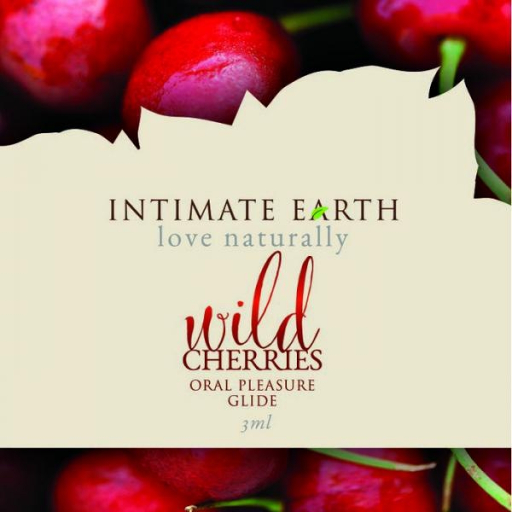 Intimate Earth Wild Cherries Flavored Glide Foil Pack .10oz - Lickable Body