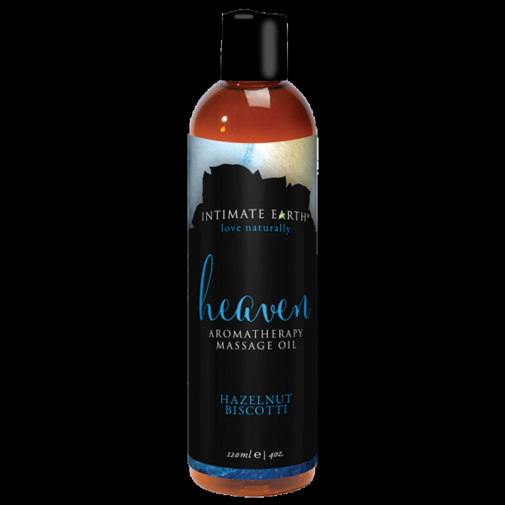 Intimate Earth Heaven Hazelnut Biscotti Massage Oil 4oz - Sensual Massage Oils & Lotions