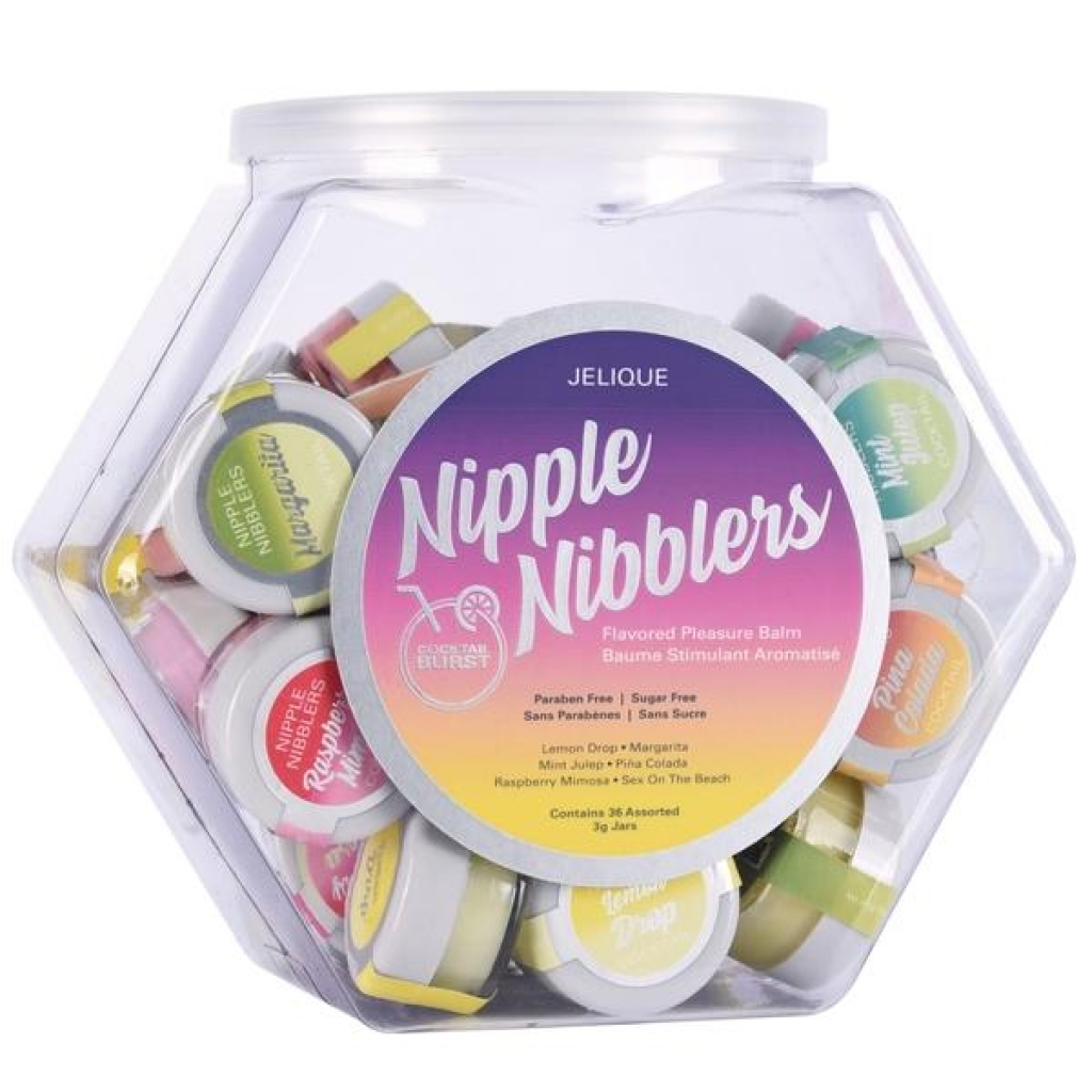 Cocktail Nipple Nibblers Asst. Tingle Balm 36ct Fish Bowl - Lubricants