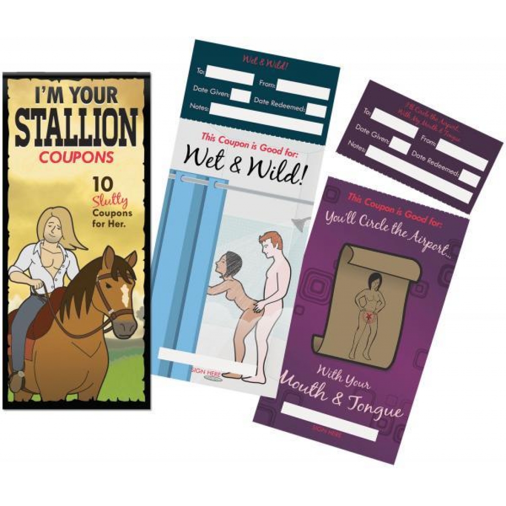 I'm Your Stallion Coupons 10 Count - Hot Games for Lovers