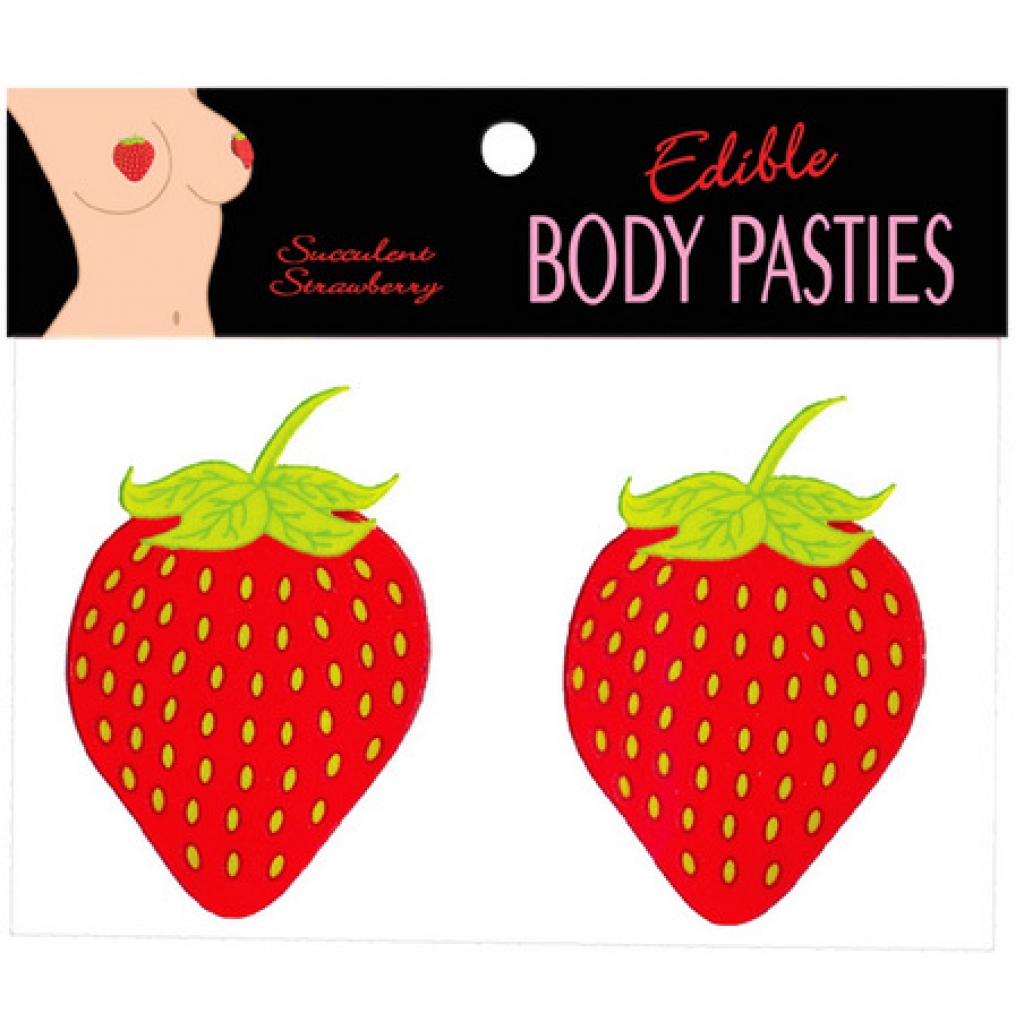 Edible Body Pasties Succulent Strawberry - Pasties, Tattoos & Accessories
