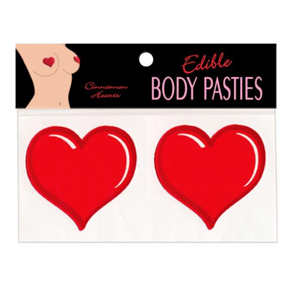 Edible Body Pasties Cinnamon Hearts - Pasties, Tattoos & Accessories