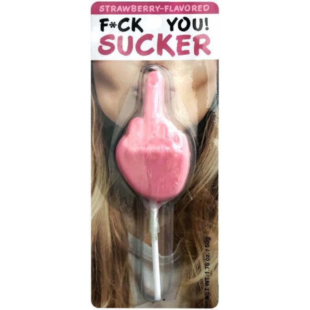 F*ck You Sucker Strawberry Flavored - Adult Candy and Erotic Foods