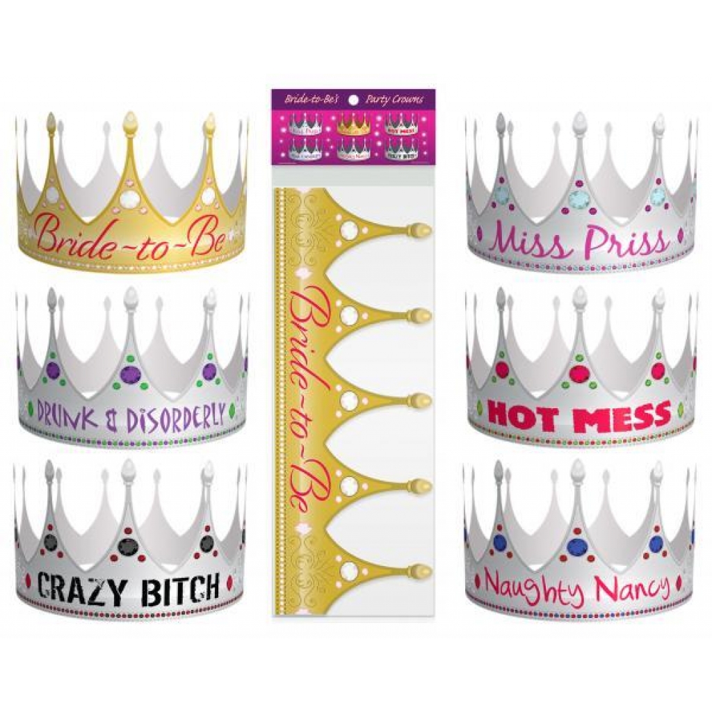 Bride To Be Party Crowns 6 Pack - Party Wear