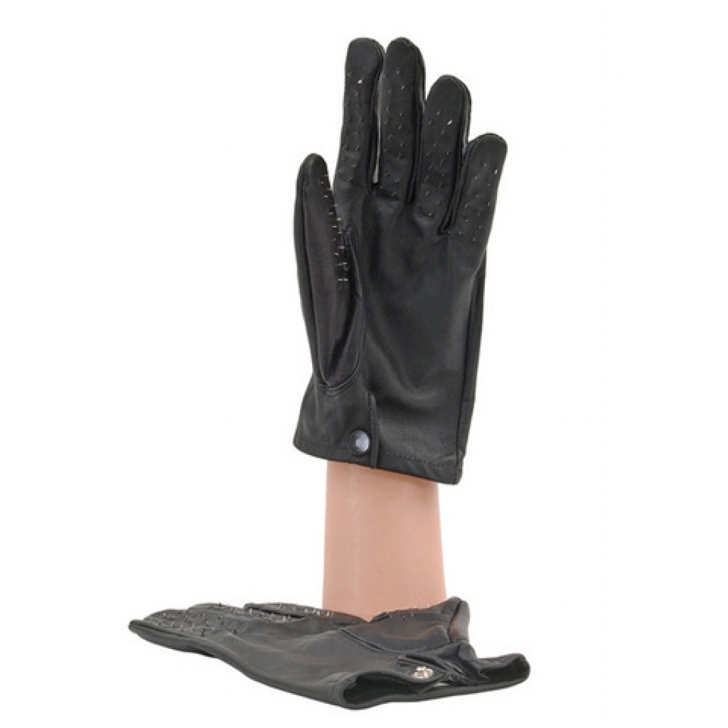 Vampire Gloves Leather Small Black - Feathers & Ticklers