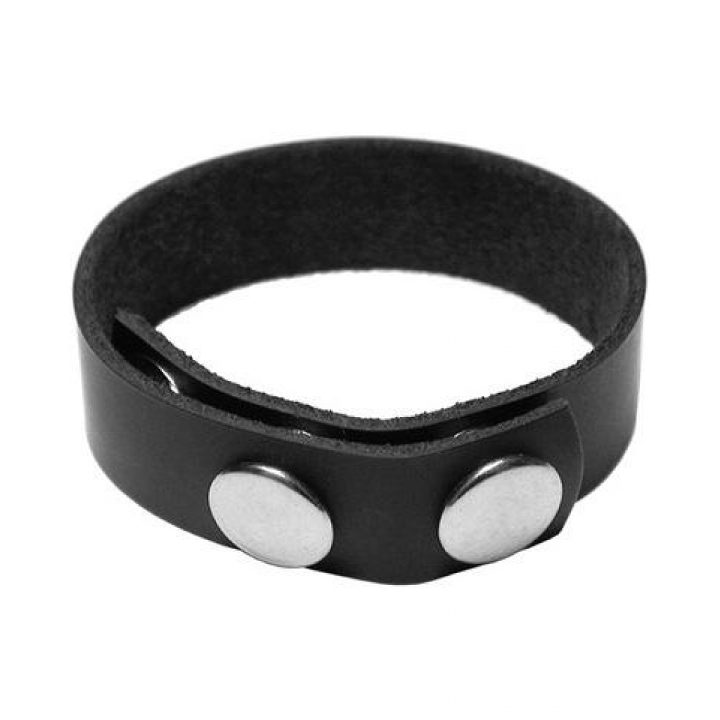 3 Snap Leather C Ring - Adjustable & Versatile Penis Rings