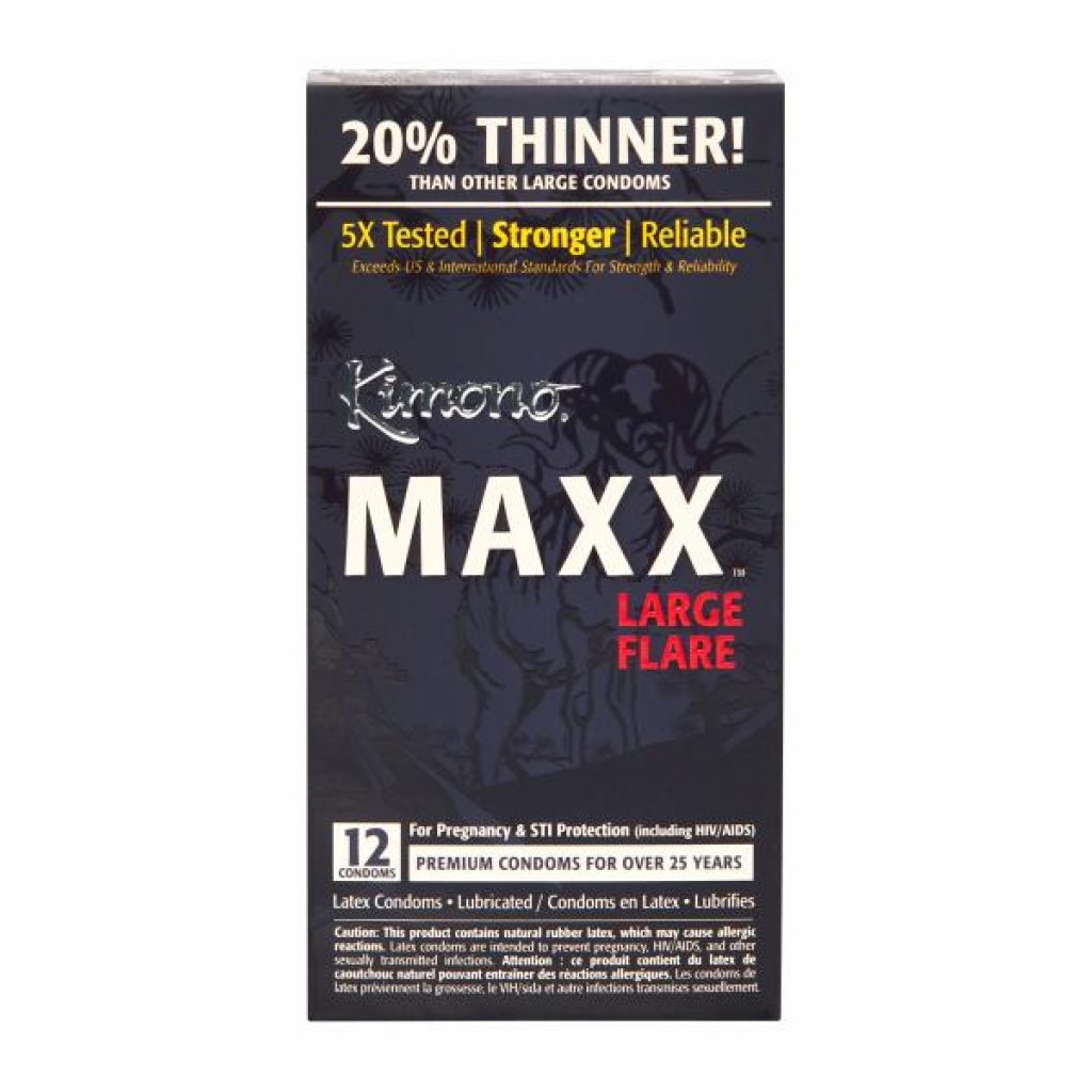 Kimono Maxx Large Flare Condoms 12 Pack - Condoms