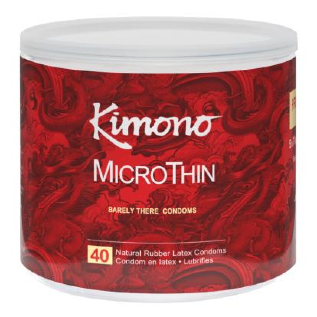 Kimono Microthin Ultra Thin 40 Ct Fishbowl - Experience Barely There Sensation