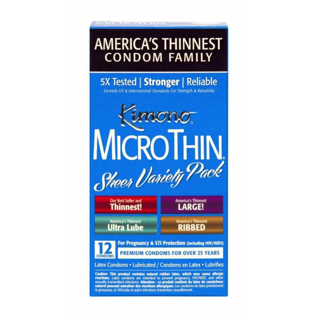 Kimono Mico Thin Variety 12 Pack Condoms - Condoms