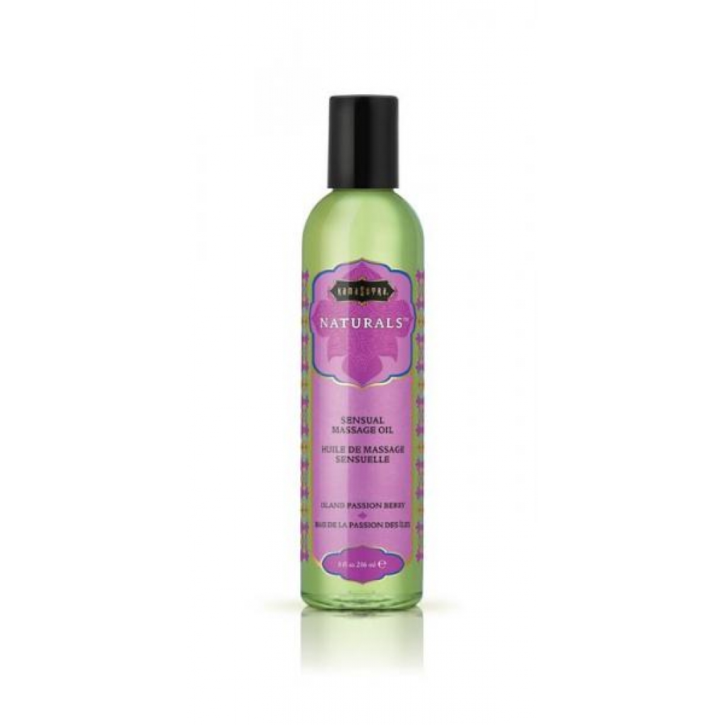 Kama Sutra Naturals Massage Oil Island Passion Berry 8oz - Sensual Massage Oils & Lotions