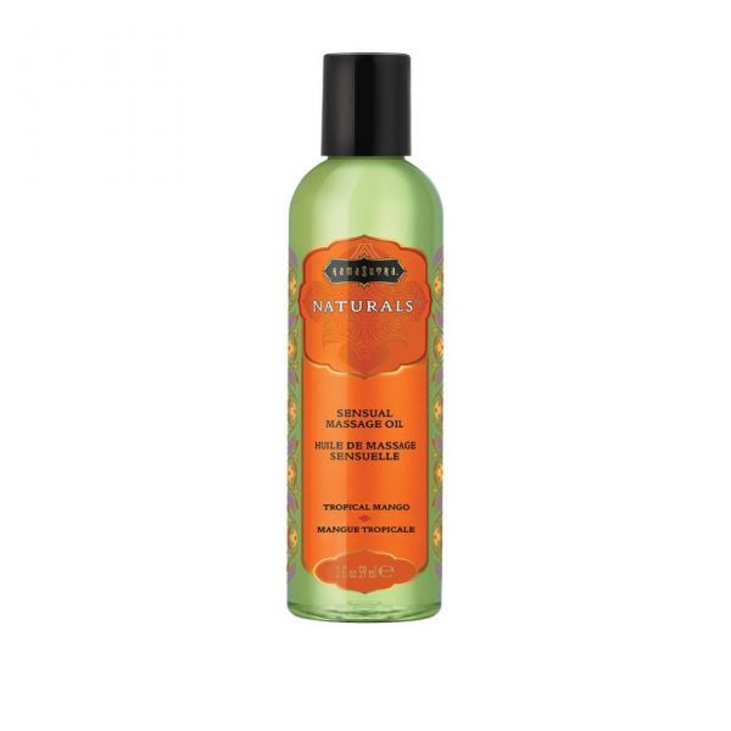 Massage Oil Natural Tropical Mango 2fl Oz - Sensual Massage Oils & Lotions