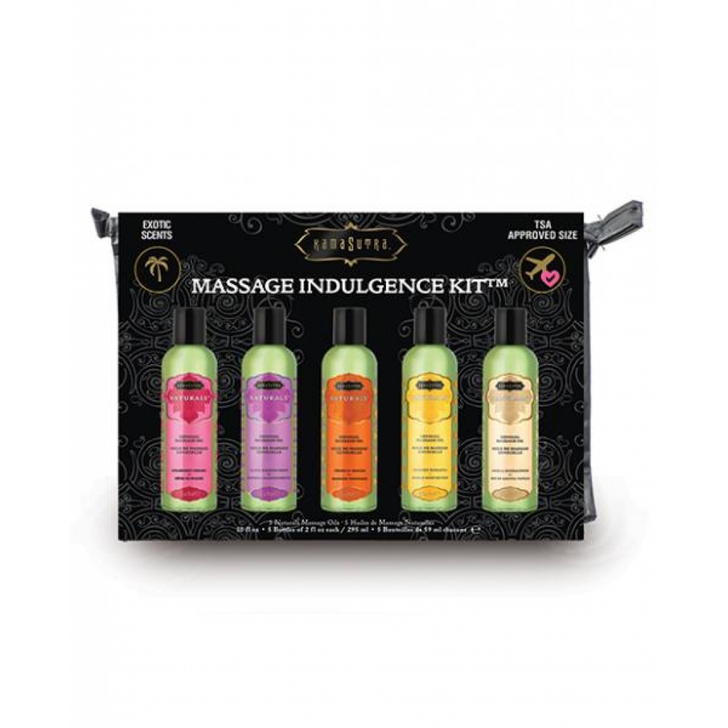 Kama Sutra Massage Indulgence Kit Natural - Sensual Massage Oils & Lotions