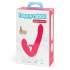 Happy Rabbit Rechargeable Pink Vibrating Strapless Strap On - Strapless Strap-ons