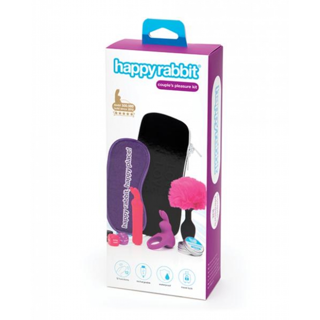 Happy Rabbit Couples Pleasure Kit 7pc Black - Kits & Sleeves