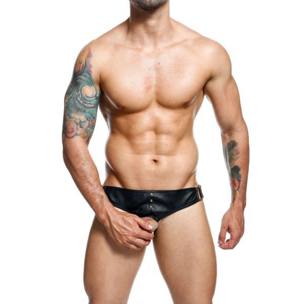 Male Basics Dngeon Cockring Jockstrap Black O/s (hanging) - Mens Underwear