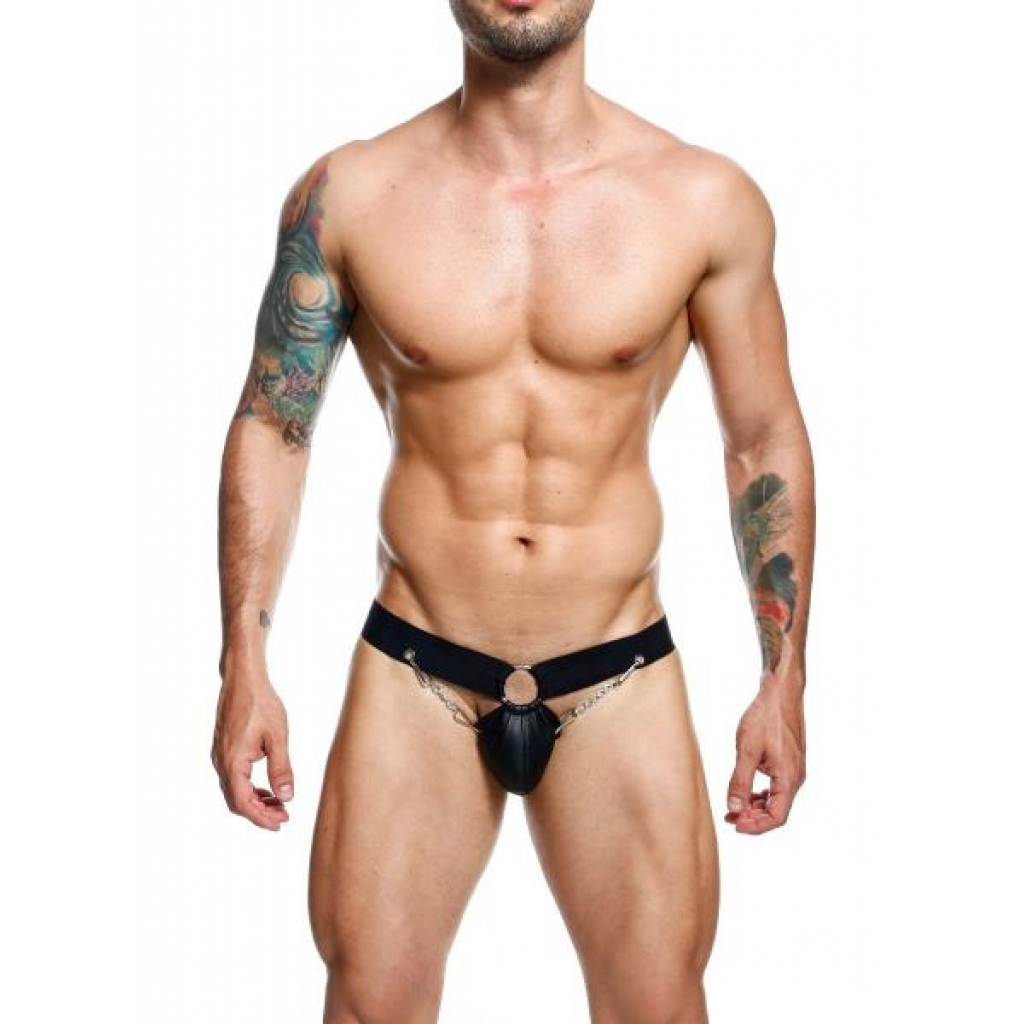 Male Basics Dngeon Chain Jockstrap Black O/s (hanging) - Mens Underwear