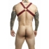 Male Basics Dngeon Cross Cock Ring Harness Red O/s (hanging) - Harnesses