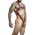 Male Basics Dngeon Cross Cock Ring Harness Red O/s (hanging) - Harnesses