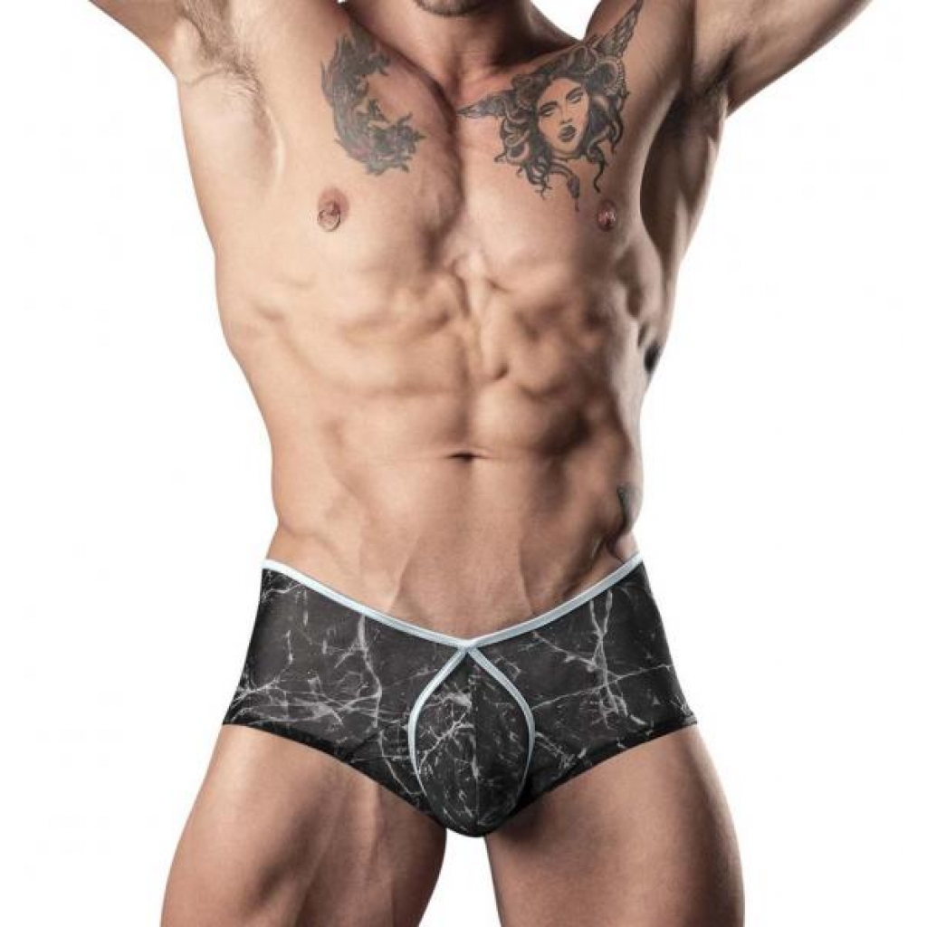 Marble Mesh Mini Short Black Xl - Mens Underwear