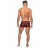 Mini Shorts Sheer Lips Black Small - Mens Underwear