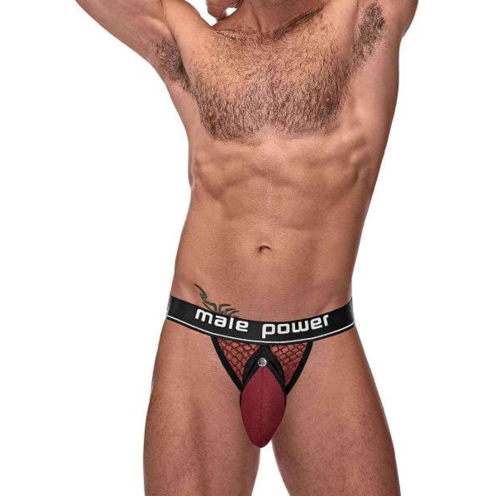 Cock Pit Cock Ring Jock - Burgundy L/XL