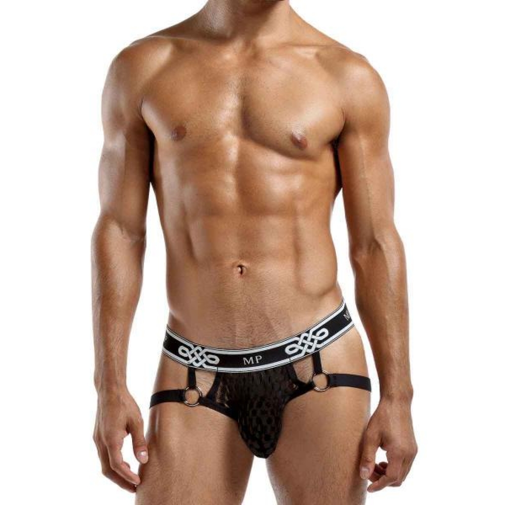 Male Power Peep Show Jock Strap Ring Black L/XL - Mens Underwear