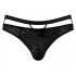 Lucifer Cutout Thong Black S/m - Mens Underwear