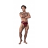 Lucifer Cutout Thong Burgundy L/xl - Mens Underwear