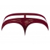 Lucifer Cutout Thong Burgundy L/xl - Mens Underwear