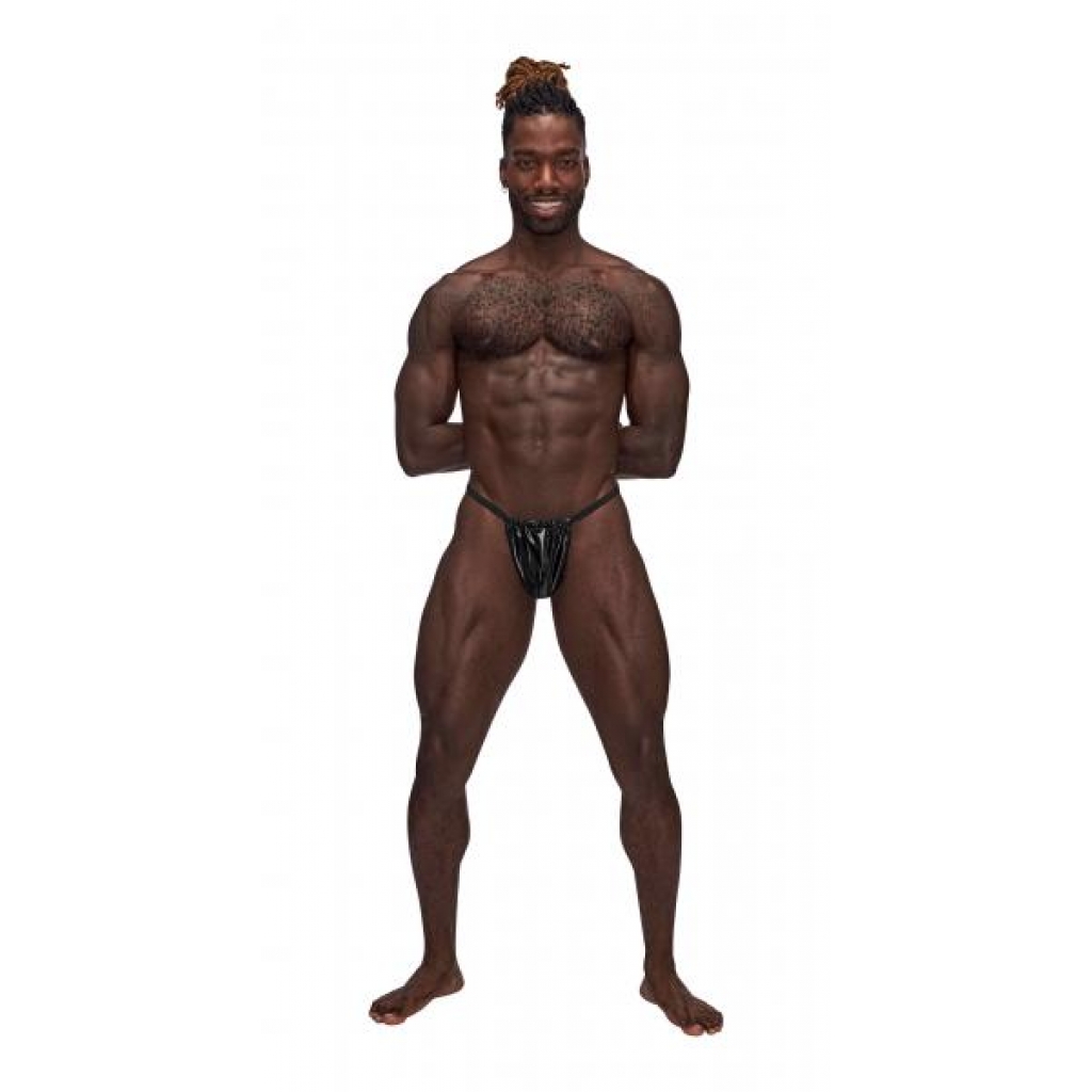 Liquid Onyx Posing Strap Black O/s - Mens Underwear
