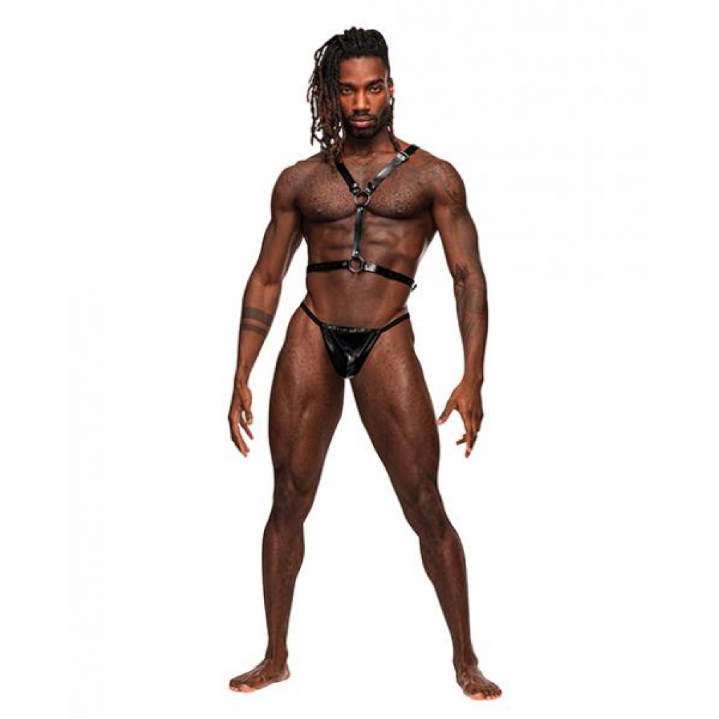 Sagittarius Leather Harness Black O/s - Mens Underwear