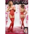 Luv Lace Cupless Crotchless Teddy - Red S/M