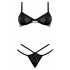 Glitz & Glam Bra & Thong Set Black L/xl - Bra Sets