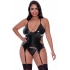 Club Candy Basque & Cheeky Panty Black 2xl - Bustiers & Corsets