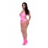 Club Candy Basque & Cheeky Panty Pink 2xl - Bra Sets