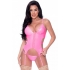 Club Candy Basque & Cheeky Panty Pink S/m - Bra Sets