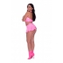 Club Candy Bra Skirt & Thong Pink 2xl - Bra Sets