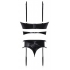 Club Candy Bra Harness & Panty Black L/xl - Bra Sets