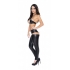 Liquid Onyx Halter Bra & Cutout Pants Black S/m - Bra Sets